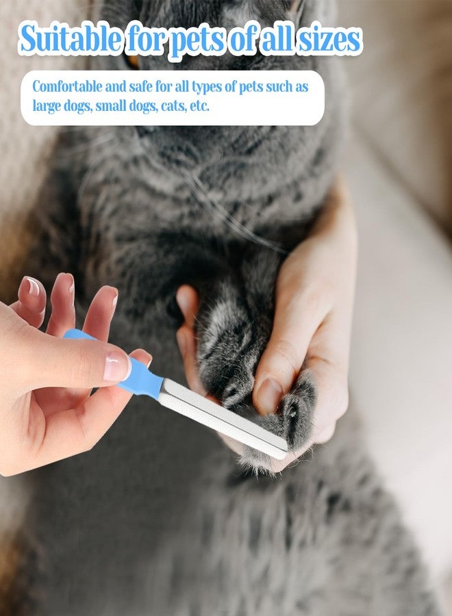 Qulkws Small Dog Nail File Set, 3Pcs Professional Nail Grooming Tool, Metal Emery Boards, Pet Filer for Small Dog, Cat and Kitten, Smoothing Rough Edges of Pet’s Nails, Remove Burs（5.5inch, Blue） - Image 5